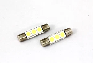 Xenon White 3-SMD 6641 Fuse LED Vanity Visor Mirror Light Bulbs - Picture 1 of 1