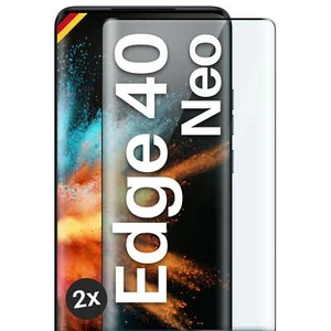 2x folia pancerna do Motorola Edge 40 Neo prawdziwe szkło full screen cover szkło ochronne - Zdjęcie 1 z 6