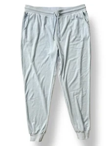 Telo mare Bebe logo strass Terry Joggers taglia XL blu pallido sport stile y2k - Foto 1 di 9