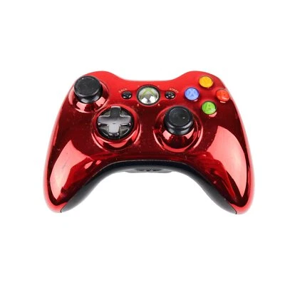 Genuine Microsoft Xbox 360 Red Chrome Controller - Tested, Works! - image 1 of 4