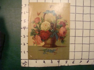 vintage Print -- 1900's FLOWER BASKET - Picture 1 of 6