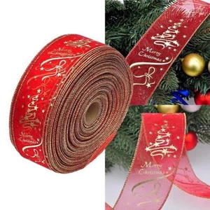 Christmas Tree Ribbon Decoration Bow Tie Party Corses R - Picture 1 of 8