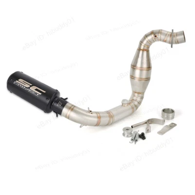 G310GS 2016-2025 para BMW G310R Sistema de escape Deslizable Cabezal Tubo Silenciador Negro Foto 1 de 4