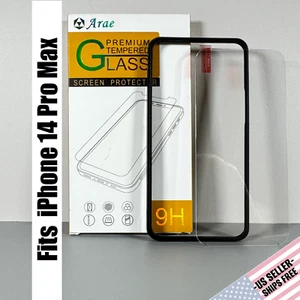 Screen Protectors for iPhone 14 Pro Max -3x HD Clear Glass w/ Frame Guide | ARAE - Picture 1 of 7