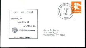 USA First Flight: Frontier Airlines - Denver / Wichita / Atlanta; 1978 - Picture 1 of 1