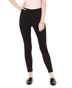 Maison Jules Women’s Flocked Dotted Skinny Pants - Picture 1 of 2