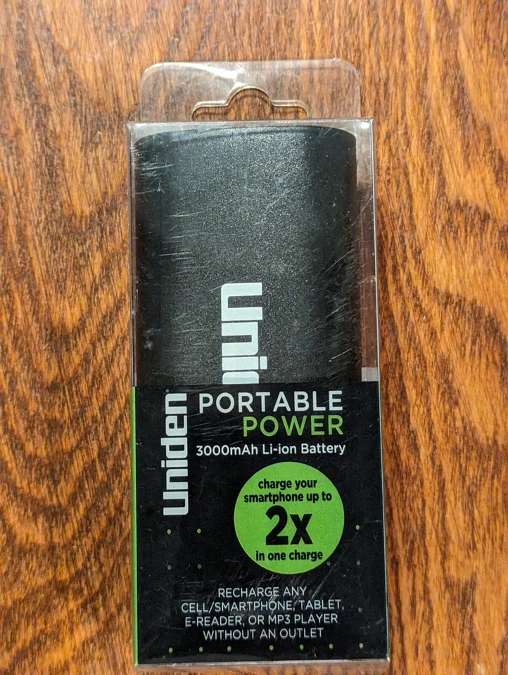 Batería de alimentación portátil Uniden, capacidad 3.000 mAh, UN465 Foto 1 de 2