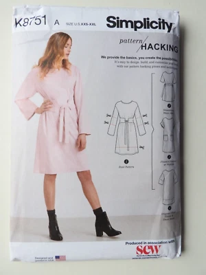 Simplicity K8751 sewing pattern Dress Pattern Hacking  sz US XXS-XXL NEW UNUSED - Image 1 of 2