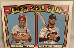 Lou Brock Fernando Tatis Jr. 2021 Topps Heritage Then And Now #6 - Picture 1 of 2