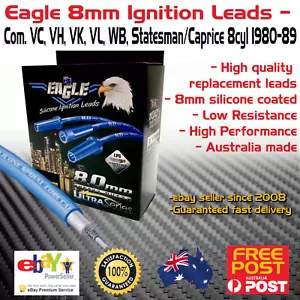 Eagle 8mm Ignition Spark Plug Leads fits 8cyl Holden Commodore VC VH VK VL WB St - Picture 1 of 4