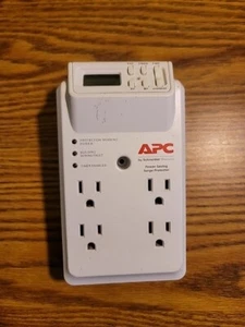 APC 4-Outlet Wall Surge Protector with Timer-Controlled Outlets, On/Off - Picture 1 of 3