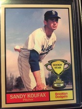 SANDY KOUFAX ROOKIE STAR SERIES BASEBALL CARD-LIMITED EDITION