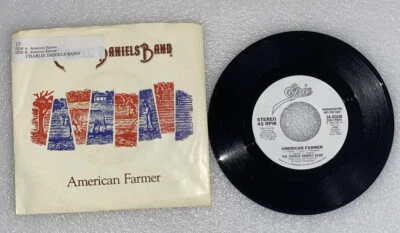 The Charlie Daniels Band American Farmer Single Record Epic 1985 Jukebox 45 - Image 1 of 4