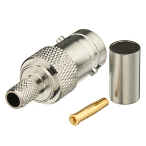 5x BNC female Jack Crimp LMR195 RG58 RG142 cable RF connector for walkie talkie - Picture 1 of 3