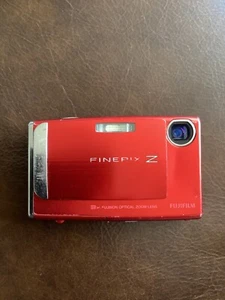 FUJI FINEPIX Z10 fd RED 7MP GOOD WORKING Digital Pocket Camera Box Cables etc - Picture 1 of 7