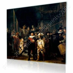 The Nightwatch de Rembrandt | Lienzo listo para colgar | Arte de pared pintura HD giclee - Imagen 1 de 6