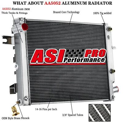 3 Row Aluminum Radiator fit 2013-2018 2015 Ram 2500 3500 4500 5500 6.7L Diesel Foto 1 de 4
