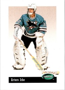 1994 Parkhurst Vintage Arturs Irbe #V79 San Jose Sharks Hockey Card
