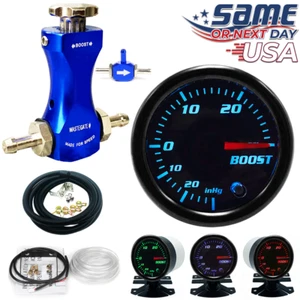 Boost Control Kit 7 Color Mechanical 0-30PSI 52mm Gauge, BLUE Boost Tee MBC - Bild 1 von 9