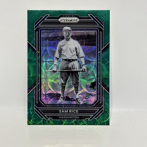 2023 Sam Rice Panini Prizm Green Bubble Refractor /75