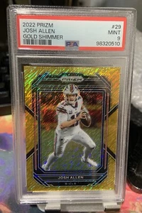 2022 Panini Prizm FOTL Gold Shimmer Josh Allen #29 Serial #’d 10/10 Bills PSA 9 - Bild 1 von 2