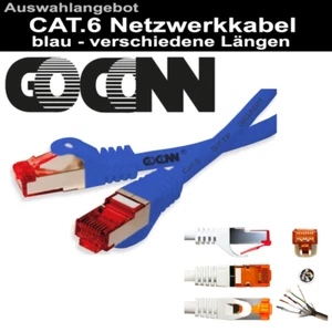 GoConn CAT6 Patchkabel RJ45 Farbe blau 25cm 50cm 1m 1.5m 2m 3m 5m 7.5m 10m 15m 2 - Bild 1 von 31