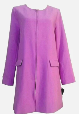 ALFANI Mujer Chaqueta/Abrigo Largo Bolsillos en la Rodilla Cremallera Forrado Talla XL (16-18) Nuevo Foto 1 de 4