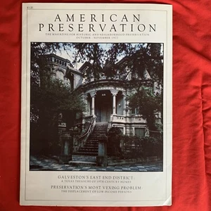 AMERIKANISCHE DENKMALSCHUTZZEITSCHRIFT HISTORISCHE NACHBARSCHAFTSERHALTUNG Okt-Nov 1977 - Bild 1 von 8