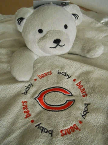 Baby Fanatic Chicago Bears Football Silver Lovie Lovey Security Blanket New Y23 Cover
