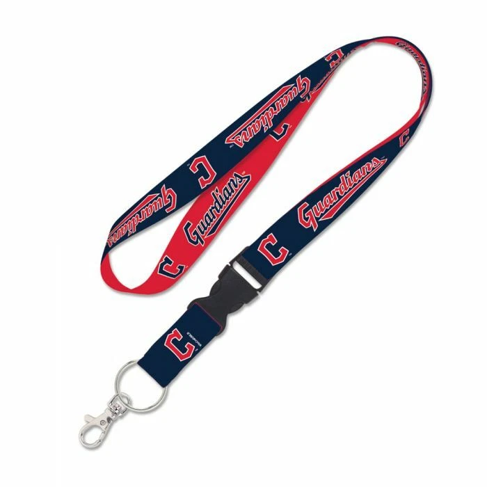 CLEVELAND GUARDIANS KEY CHAIN LANYARD WITH DETACH BUCKLE 1" WIDE 22" LONG MLB - Image 1 of 1