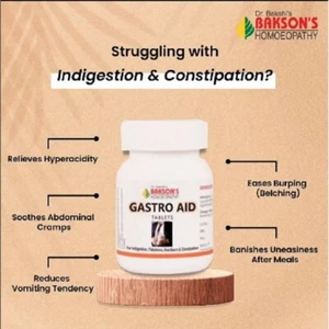 Bakson's Homoeopathy Gastro Aid (75 tab) Hyperacidity, Belching, Gastritis - Picture 1 of 4