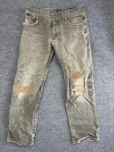 Kuhl Rydr Pants Mens 32x32 Brown Articulated Knees Patched Distressed Workwear - Picture 1 of 8