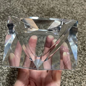DESNA ASHTRAY CRYSTAL VINTAGE FROM CZECHOSLOVAKIA - Picture 1 of 6
