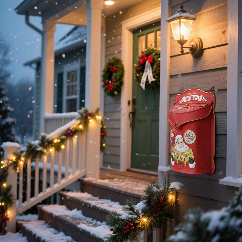Cartas a Papá Noel Buzones para Decoración de Navidad Decoración de Buzones de Navidad Foto 1 de 1