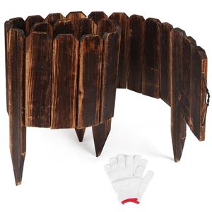 Garden Wooden Fence Anti-Corrosive Outdoor Landscape Edging Flexible Decorati... - Picture 1 of 6