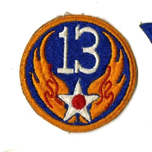 13th Air Force White Back Patch WWII Vintage Rabaul Philippines Pacific - Picture 1 of 2