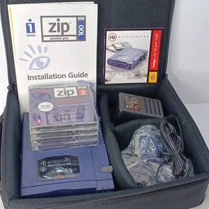 Disque dur externe Iomega Zip 100 ports parallèles Z100P2 + adaptateur secteur et étui - Photo 1/12