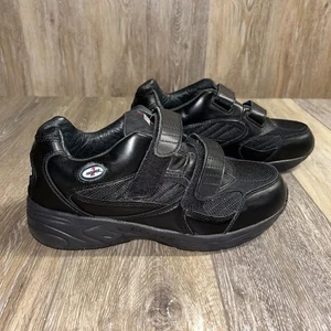 Answer 2 553-1 Therapeutic Diabetiker Herren US Größe 9,5 Weite Schwarz Leder Schuhe - Bild 1 von 12