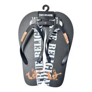 Chanclas True Religion Aydin para hombre talla 11M negras - Imagen 1 de 6