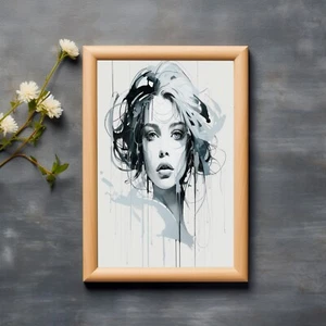 Minimalist Feminist Modern Woman Canvas Poster Print Abstract Line Art Female - Picture 1 of 4