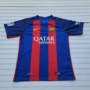 MAGLIA CASA NIKE FC BARCELONA 2016/2017 MESSI #10 UOMO FAN FIT taglia L - Foto 1 di 12