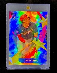 DYLAN CREWS RARE ROOKIE REFRACTOR GOLD STAR Holo SP Insert 2025 Topps NATIONALS - Picture 1 of 7