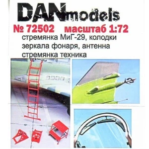 Dan Models 72502 Escala 1:72 MIG-29 Almohadillas, Escalera, Espejos Antena Fotograbado - Imagen 1 de 3