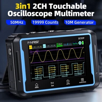 3in1 Dual channel flat panel digital Oscilloscope multimeter signal generator-- - Image 1 of 4