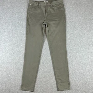 Country Road Jeans Women's Size 12 Khaki Sateen Slim Straight Stretch Mid Rise - Picture 1 of 11
