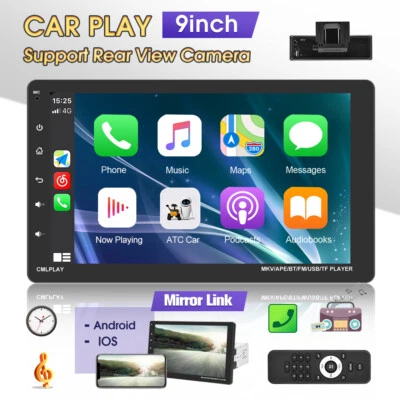 1Din Autoradio 9 '' abnehmbarer Bildschirm ISO/Android CarPlay Bluetooth MP5 USB - Bild 1 von 4