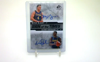2014-15 UPPER DECK 时代标志 MITCH MCGARY & GLENN ROBINSON III 双签名 — 第 1/2 张图片