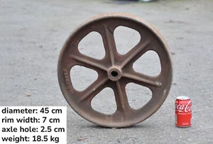 altes Vintage Gusseisen Hühner Schäferhüttenrad 45 cm - KOSTENLOSE LIEFERUNG - Bild 1 von 7