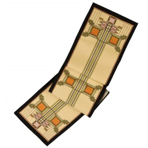 Louis Sullivan Prairie Style Art Glass Window Woven Tapestry Table Runner - Picture 1 of 1