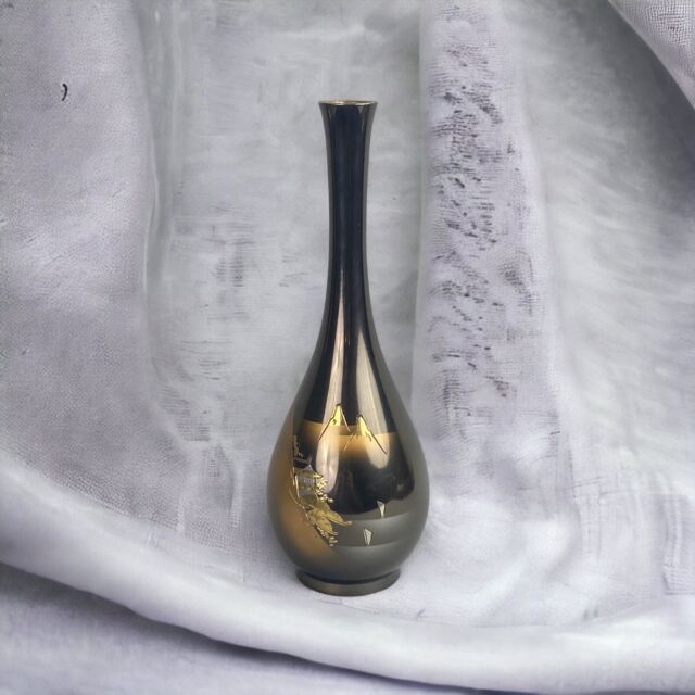 日本黄铜古董花瓶| eBay